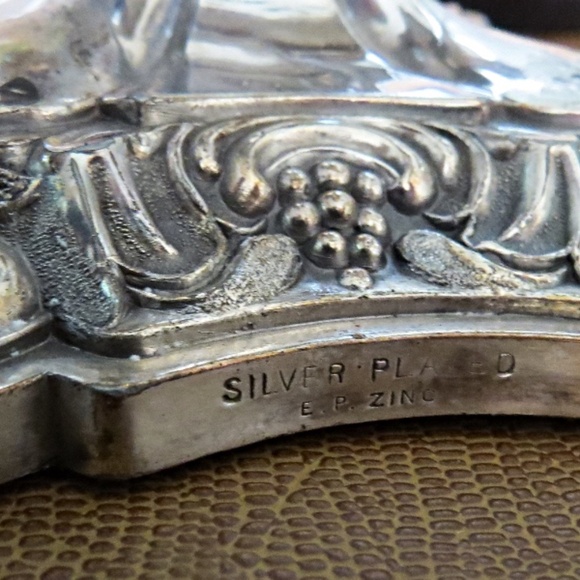 Large Heavy Silverplate Candelabra - Picture 2 of 2